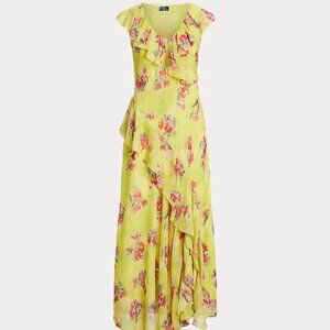 Ruffled Floral Georgette Maxidress